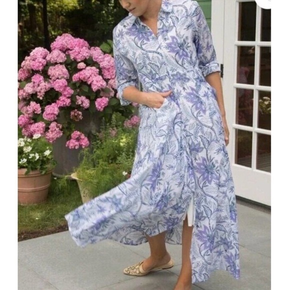 Julia Amory shirt dress Aegean chintz size medium - Picture 4 of 11